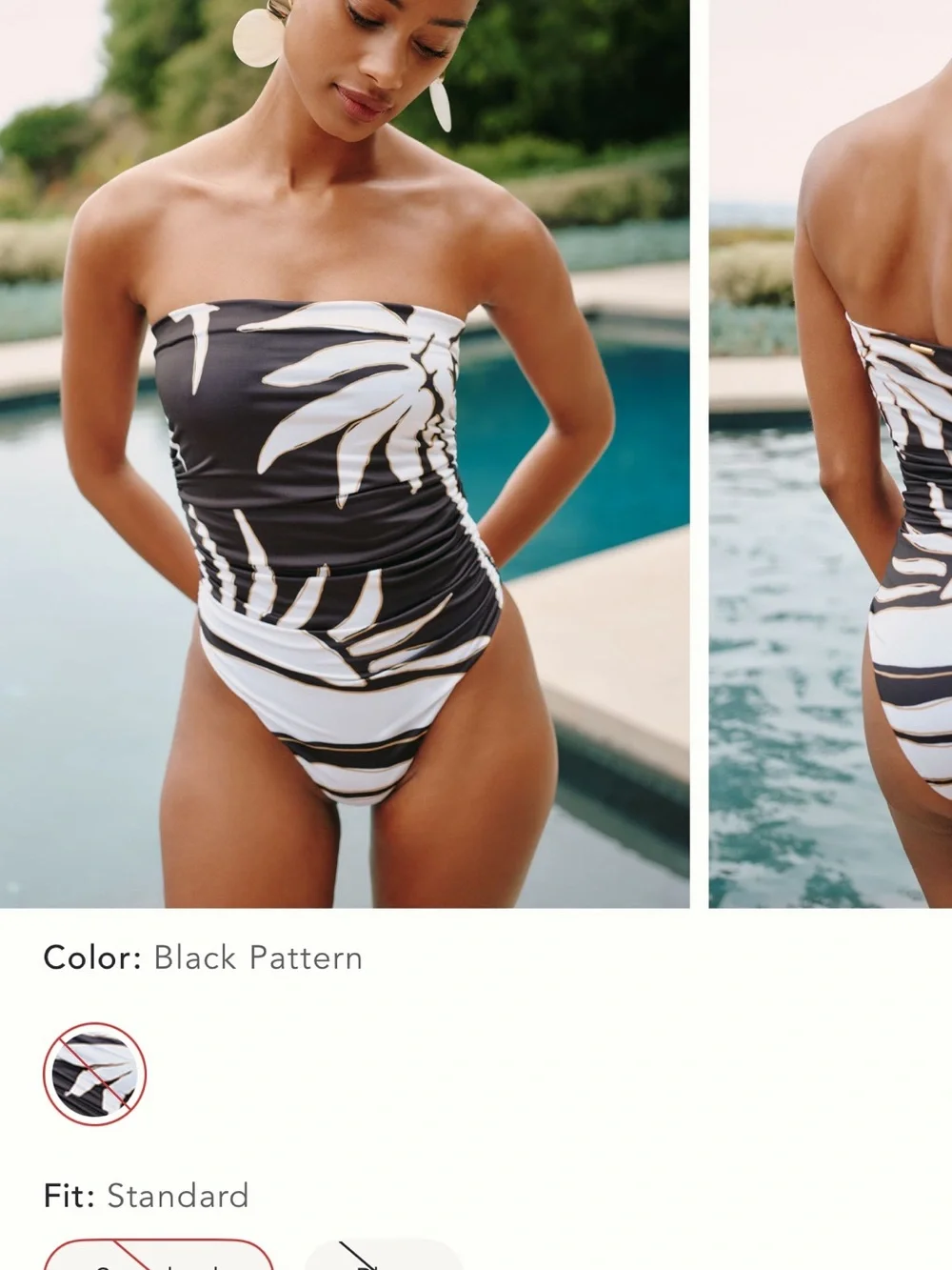 Cala de la Cruz x Anthropologie Giocomo Black & White Tropical Print Swimsuit